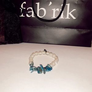 Raw beaded stone bracelet